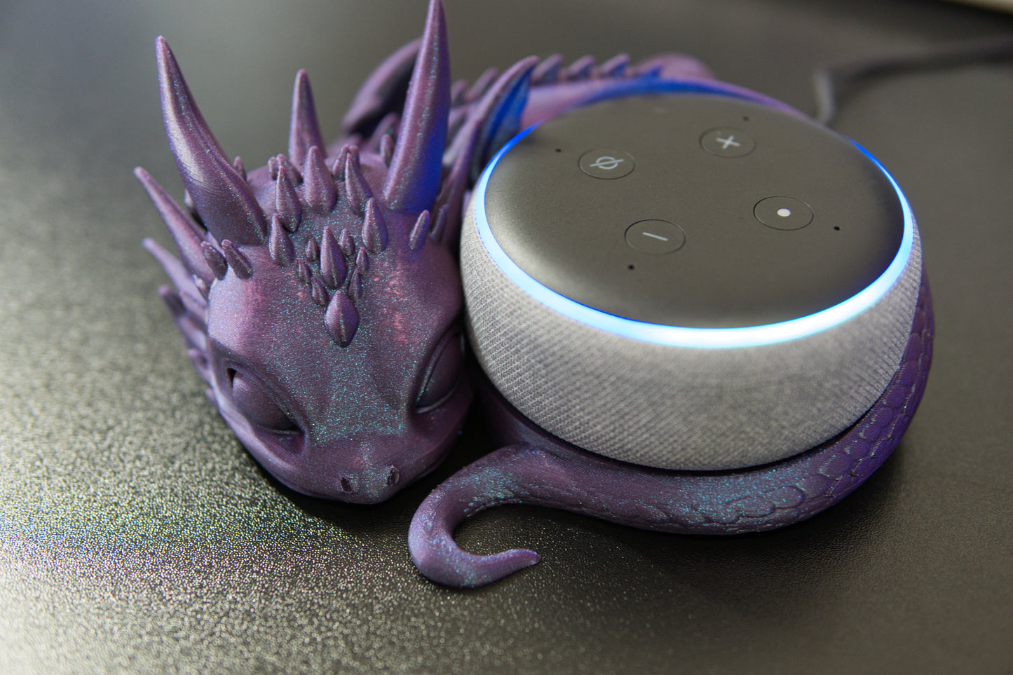 Dragon Stand compatible with Alexa Echo Dot 3 - Transform Your Echo Dot 3 into a Dragon!